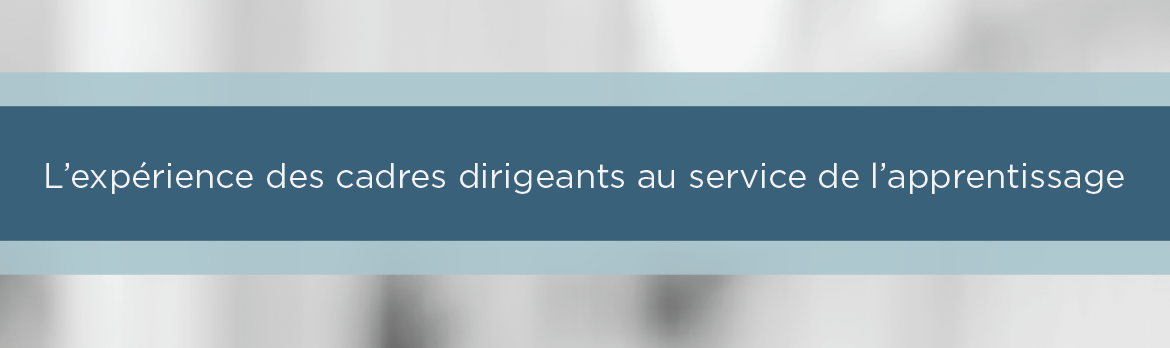 L'expérience des cadres dirigeants au service de l'apprentissage