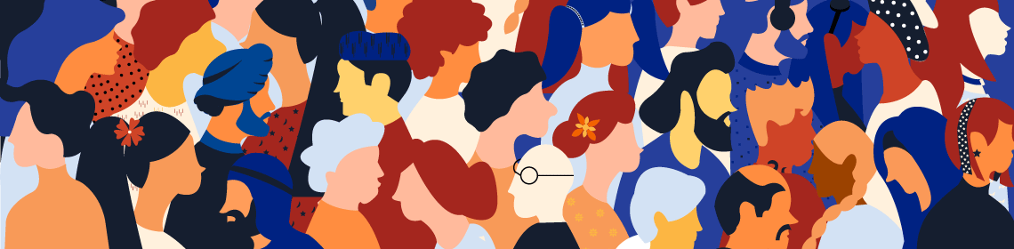 Groupe composé de personnes d'horizons culturels divers