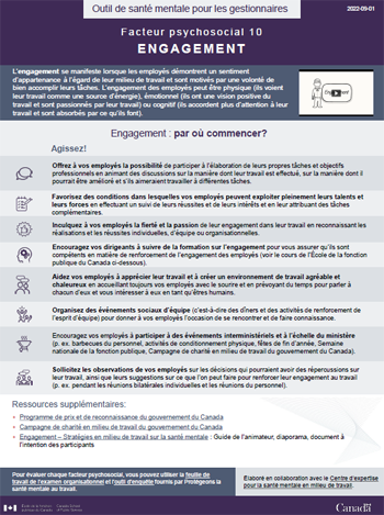 Facteur psychosocial 10 - Engagement
