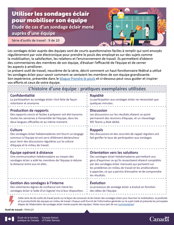 Utiliser les sondages éclair pour mobiliser son équipe&nbsp;: Étude de cas d'un sondage éclair mené auprès d'une équipe
